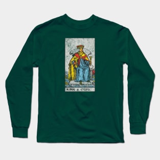 King of cups tarot card (distressed) Long Sleeve T-Shirt